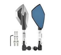 motorcycle handlebar mirror For Ap&ri&li&a RSV4 RS660 RSV1000/R Caponord 1200 DO&RS&OD&UR&O 750 SH&IV&E&R Tuono 1000/R V4R Motorcycle CNC Mirror Rearview Side Mirrors(Silver)