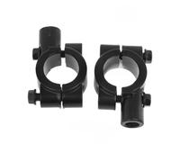 Motorcycle Handlebar Mirror Mount Clamp Rear View Mirror Holder Bracket 22mm 10mm 8mm 10mm 25mm Mirror Stem Extender(Black 10mm 25mm)