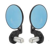 Motorcycle Handlebar Mirror Round Anti Glare Universal Rearview Mirror Durable Wear Resistant Side Mirrors for Scooters Cruisers Dirt Bikes Metal 7/8 Inch 2 Pack (Frosted Black)