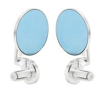 Motorcycle Handlebar Mirror Round Anti Glare Universal Rearview Mirror Durable Wear Resistant Side Mirrors for Scooters Cruisers Dirt Bikes Metal 7/8 Inch 2 Pack (Electroplated Silver)