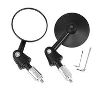 Motorcycle Handlebar Mirrors - 1 Pair Aluminium Alloy Wide View Round | | Aluminum Alloy Build Wide Field of Vision Fits 17-19mm Handlebars Enhances Safety for Daily Commuting & Mountain Riding