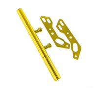 Motorcycle Handlebar Mount Aluminium Alloy Balance Bar Extender for Action Camera Phone GPS Navigation Stable Riding Accessory Black(gold)