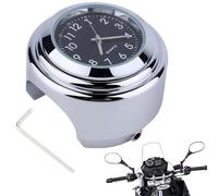 Motorcycle Handlebar Mount Clock, Stainless Steel Waterproof Handlebar Mount Round Dial Clock for Motorbike Motorcycle Practical and Useful, Suitable for Harley
