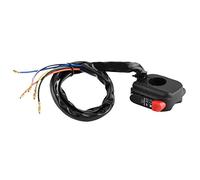 Motorcycle Handlebar Mount Switch Assembly, Suitable for 7/8inch, Motorbike Handlebar Switch Kit with Connecting Wires and Starter Button for Camping, Touring, and Daily Rides