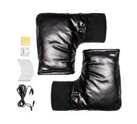 Motorcycle Handlebar Muffs | 12V Heated Mittens,Waterproof Heated Snowmobile Handlebar Gloves - for Scooter Cycling Bike Commuting Snowmobiling Cold Weather