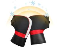 Motorcycle Handlebar Muffs - Waterproof Winter Windproof Hand Covers With Reflective Strip | Oxford Cloth, Thickened Fleece Thermal Handlebar Mittens For E-Bike, ATV & Scooter