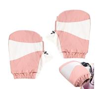Motorcycle Handlebar Muffs, Windproof Warm Gloves Mittens, Bike Muffs, Hand Guard Covers for Riding, Snowmobile, Cycling, Motorbike, Atv, Winter and Summer Use, 1240g, Pink