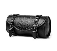 Motorcycle Handlebar Organizers Bag Punk Themed Design Waterproof Leather Multiple Storage Pockets Tool Carriers Motorcycle Tool Bag Leather