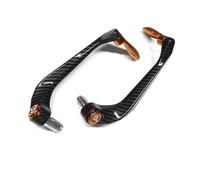 Motorcycle Handlebar Protector Motorcycle Handlebar Brake Clutch Lever Hand Guard Protector Modification Accessories Handguard(Orange)