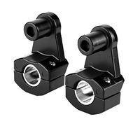 Motorcycle Handlebar Riser, 1 Pair Motorcycle Handlebar Clamps, Aluminium Alloy Riser Bar Clamps, 22 mm or 28 mm Handle Bar Riser Mount Clamp, for Motorcycle ATV Dirt Bike (Black)