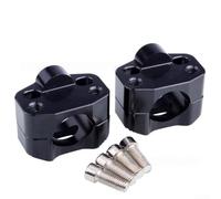Motorcycle Handlebar Riser, 28mm Aluminium Alloy Clamp Adapter for ATV Off-Road Motorcycles, Fixing Block Bracket Mount Kit(Black)