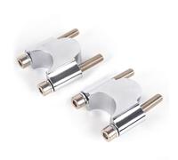 Motorcycle Handlebar Riser 28mm Clamp Kit Black Silver CNC Aluminium Alloy for Fat Bar Risers Off Road Parts Easy Install(28mm Silver)