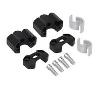 Motorcycle Handlebar Riser Adapter for 22mm-28mm For Bars - Aluminum Alloy Extended Stem, Height Adjustable, Fold-Resistant, Compatible with(BLACK)