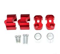 Motorcycle Handlebar Riser Adapter for 22mm-28mm For Bars - Aluminum Alloy Heightener with Extended Stem, Quick-Install Clamp, Fit(Red)