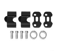 Motorcycle Handlebar Riser Adapter for 22mm-28mm For Bars Extended Aluminum Alloy Most Height for - Fit Modifiable Stem Motorcycles (2-Piece Set)(BLACK)