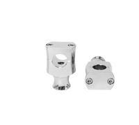 Motorcycle Handlebar Riser Bracket Mount Clamp For V-Star 1100 For Silverado 1" Handlebar Riser Clamp 25mm 22mm Motorcycle Handle Bar Risers Heightening Mount Fat Adapter(22mm Chrome)