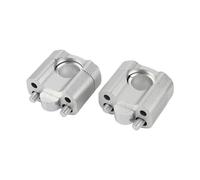 Motorcycle Handlebar Risers 1 Pair 22mm 28mm Motorcycle Handlebar Risers Adater For 7/8" 1-1/8 Pit Dirt Motorbike Bar Mount Clamp Adapter(Silver)