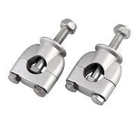 Motorcycle Handlebar Risers 1 Pair 7/8 Aluminum Motorcycle Handlebar Risers 22mm Handle Bar Mount Clamps Bike Motorbike Accessories Universal