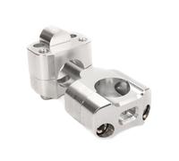 Motorcycle Handlebar Risers Billet HandleBar Fat Bar Risers Mount Clamp Adaptor 28MM(Silver)