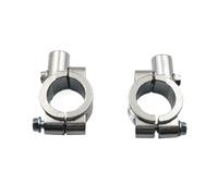 Motorcycle Handlebar Risers Motorbike Accessories Silver 7/8" 22mm Handlebar 8mm M8 Mirror Clamps Mount