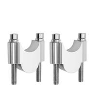 Motorcycle Handlebar Set For LT500R For LT250 For LT80 28mm 1/8" 22mm 7/8" 1 Pair Motorcycle Handlebar Riser Bar Mount Handle Clamp Handle Lift Clamp(Silver,22mm)