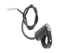 Motorcycle Handlebar Switch 22mm Push Button Model B Blue Ray for Brake Fog Lights ON/OFF Mount(Type B self-with light)