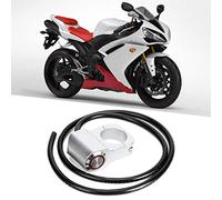 Motorcycle Handlebar Switch 25Mm,Powersports Switches,25Mm/0.98In Waterproof Steel Spotlights Handlebar Headlight Switch For Motorcycle ycle Silver