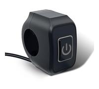 Motorcycle Handlebar Switch 7/8" ATV Light Switches 12 V Waterproof Push Button LED On/Off Switch for Headlights Fog Lights with White Indicators 1 Piece