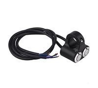 Motorcycle Handlebar Switch Aluminum Alloy Weatherproof LED Indicator Light Universal Fit for 7/8inch 22mm Handlebar ON OFF Headlight Brake Fog Light Control (Self-locking)