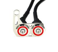 Motorcycle Handlebar Switch Reset Manual Return Button Engine ON-OFF Double Control Motorcycle Handlebar Left Start Switch(Red)