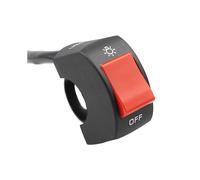 Motorcycle Handlebar Switch, Universal 22mm 7/8" 12v Handlebar Headlight On/off Button Switch Handlebar Mount Switch Control Black Red Button Fo -z