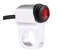 Motorcycle Handlebar Switch, Waterproof with LED Indicator, Fog Light Switch ON-OFF for 22mm Handlebar 12V 16A for Motorcyclists Fog Spot Light Use in Rainy Night Riding Off-Road Adventures