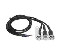 Motorcycle Handlebar Switch with LED ON OFF Button, Universal IP65 Handlebar Light Controller for Headlight Horn Turn Signal, Stainless Steel 12V 8A