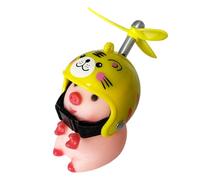 Motorcycle Handlebar Toy - Colourful Children's Loading Bear with Lights, Strong Baby Scooter Handlebar Decoration | Cute Cartoon Animal with Propeller Helmet, Fun Playtime Accessory for Outdoor