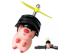 Motorcycle Handlebar Toy - Colourful Children's Loading Bear with Lights, Strong Baby Scooter Handlebar Decoration | Cute Cartoon Animal with Propeller Helmet, Fun Playtime Accessory for Outdoor
