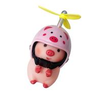 Motorcycle Handlebar Toy, Handlebar Animals, Handlebars, Beautiful Animal Figures with Propeller Helmets, Cute Pig Ornaments, Motorcycle Handlebar Decorations