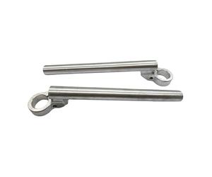 Motorcycle Handlebars Accessories - Adjustable Scooter Mounts, Premium Stainless Steel | Perfect for Road, Dirt & Urban Riding, Touring & Racing, Men Women Bikers, Silver Finish