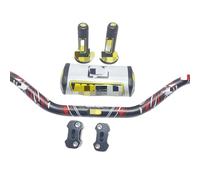 Motorcycle Handlebars,Motorbike Handlebar Handlebar For PRO Taper Pack Bar 1-1/8" Handle bar Pads Grips Pit Pro Racing Dirt Bike Motorcycle CNC 28.5mm Adapter(4Piece-A-Black-GE)