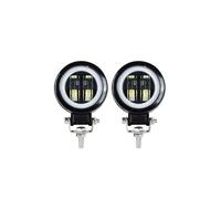 Motorcycle Headlamp 3inch Beam Headlights 12V 24V LED Work Light Bar Spot Driving LED Headlights Work Lamp Fog Pods DRL Red Halo For Offroad 4WD ATV Headlights(2x white A)