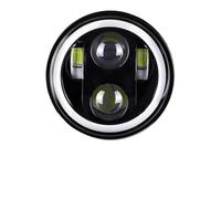 Motorcycle Headlamp For Sportster For Dyna For Iron 883 5.75 Inch LED Headlight Projector Halo Ring 5 3/4" High Low Beam DRL Turn Signal Light Motorcycle Front Headlight