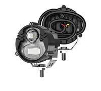 Motorcycle Headlight 2Pcs 60W Dual Color LED Lens Spotlights 12V 24V Auxiliary Driving Light Fog Lamp For Offroad For SUV For ATV Truck Motorcycle Motorbike Headlights