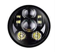 Motorcycle Headlight 5.75" Motorcycle LED Headlight High Low Beam Assemblies Lamp Projector For Dyna For Street For Bob For Sportster For Round(Black)