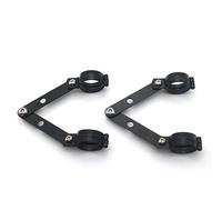 Motorcycle Headlight Bracket Black 34mm-60mm Metal Adjustable Headlight Indicator Mounting Fork Bracket(60mm)