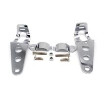 Motorcycle Headlight Bracket Cover Fit for Yamaha R6 2000 R6 2008 R6 2007 Mt10 Yzf600r Thundercat Dragstar 400 X Max Raptor 660 Light Tube Clamp Fog Light Bracket(Silver)