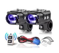 Motorcycle Headlight For Surron Bike 90W/100W High Power Motorcycle LED Spotlight Blue Devil Eyes Auxiliary Headlight Lens Fog Light(100W Wireless Switch)