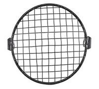 Motorcycle Headlight Guard For 7'' Retro Motorcycle Mesh Mask Vintage Grill Side Mount Universal Headlight Lamp Cover Protector Front Head Lamp Guard(A)