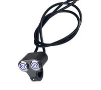 Motorcycle Headlight Hazard Brake Light Switches Replacement 7 / 8in Aluminum Handlebar Double Control Button