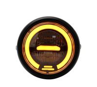 Motorcycle Headlight Headlights LED Lights Retro Universal Headlights Motorcycle Universal Modification Parts(Yellow)
