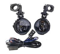 Motorcycle Headlight Motorcycle Headlight Auxiliary Driving Light Spotlight Headlamp Dual Color Flasher Moto Fog Lamp Pair 100W Lights Headlamp