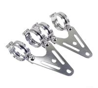 Motorcycle Headlight Mount Bracket 32-60MM Adjustable Iron Holder Retro Style Design Compatible with Multiple Motorcycles for Stable Installation (42 51mm)